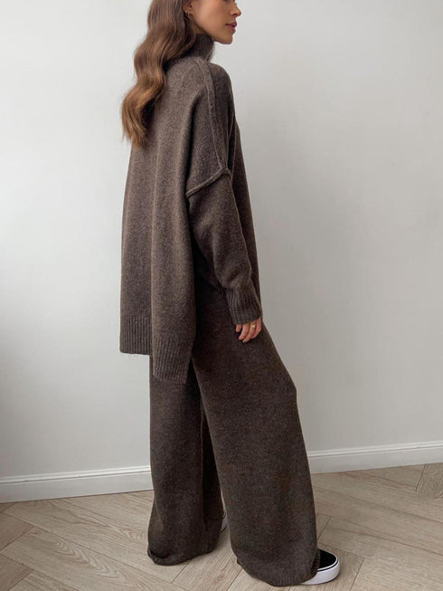 'Keres' Long Sleeve Top and Pants Sweater Set - Celes Fashion